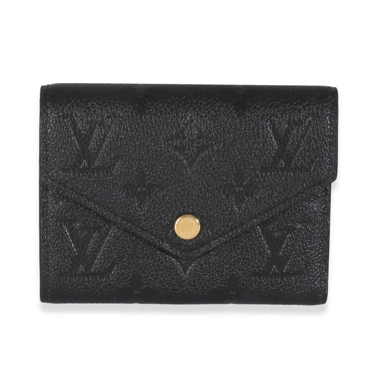 Louis Vuitton Black Monogram Empreinte Victorine Wallet