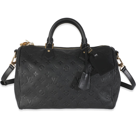 Louis Vuitton Black Empreinte Monogram Speedy Soft 30