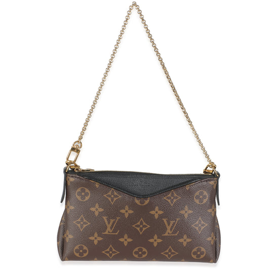 Louis Vuitton Black Monogram Canvas Pallas Clutch