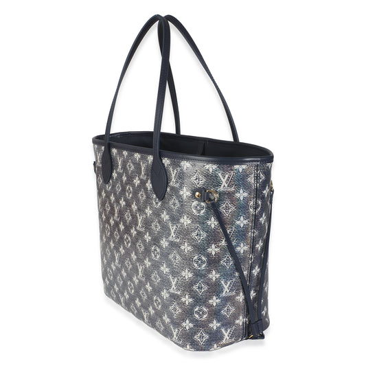 Louis Vuitton Blue Monoglam Canvas Neverfull MM