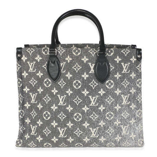 Louis Vuitton Black Monogram Denim Onthego MM