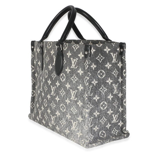 Louis Vuitton Black Monogram Denim Onthego MM