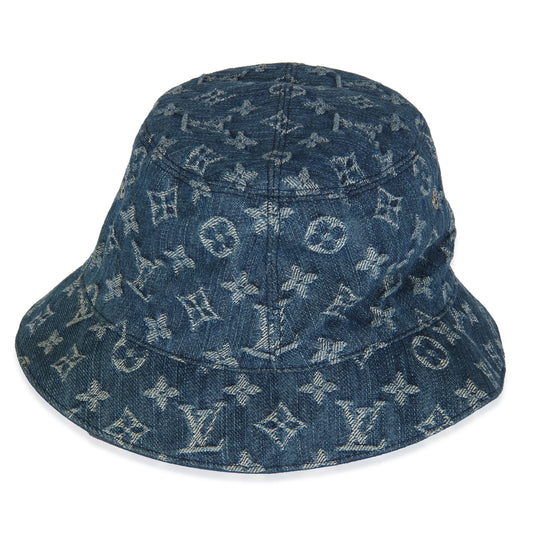 Louis Vuitton Blue Monogram Denim Essential Bucket Hat 60