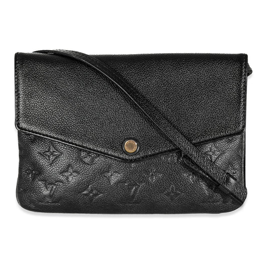 Louis Vuitton Black Monogram Empreinte Twice Bag
