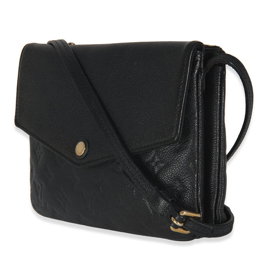 Louis Vuitton Black Monogram Empreinte Twice Bag