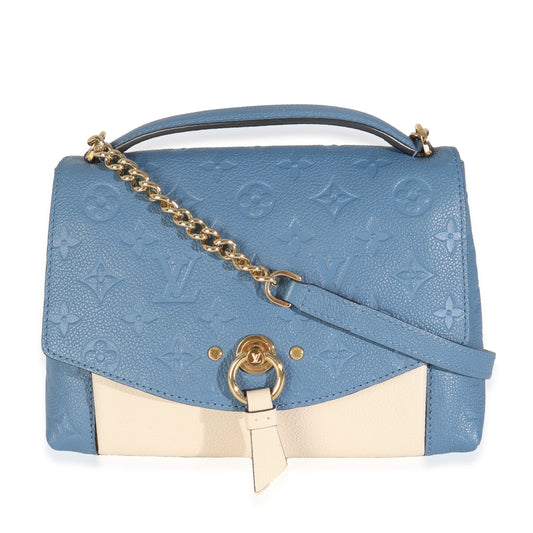 Louis Vuitton Denim Creme Monogram Empreinte Blanche BB
