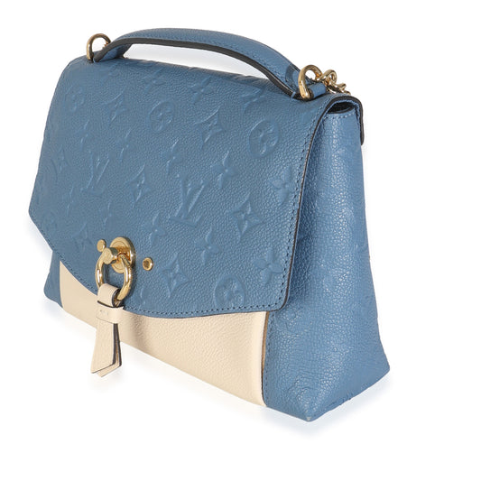 Louis Vuitton Denim Creme Monogram Empreinte Blanche BB