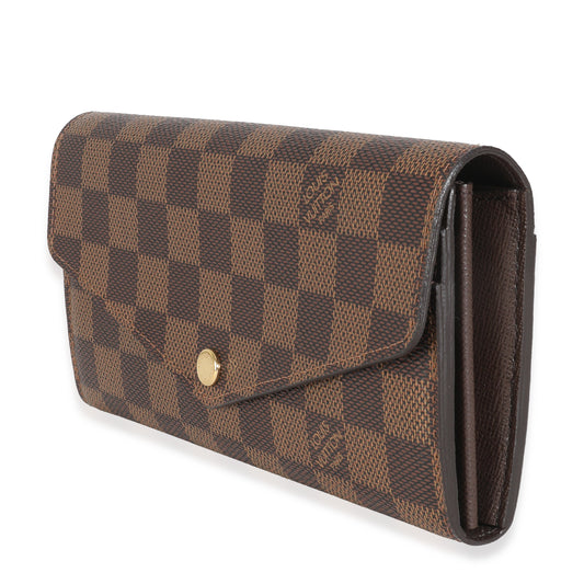 Louis Vuitton Damier Ebene Canvas Sarah Wallet