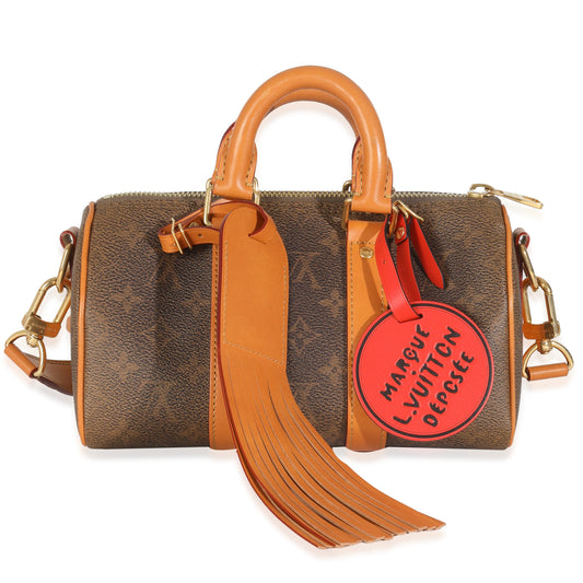 Louis Vuitton Monogram Dust Canvas Keepall Bandouliere 25