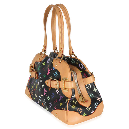 Louis Vuitton Black Monogram Multicolor Canvas Claudia