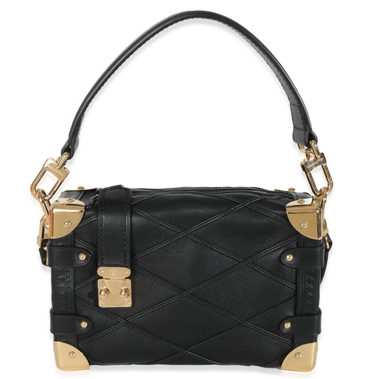 Louis Vuitton Black Lambskin Malletage Side Trunk PM
