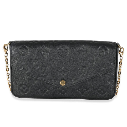 Louis Vuitton Black Monogram Empreinte Felicie Pochette