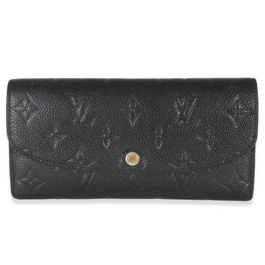 Louis Vuitton Black Monogram Empreinte Emilie Wallet