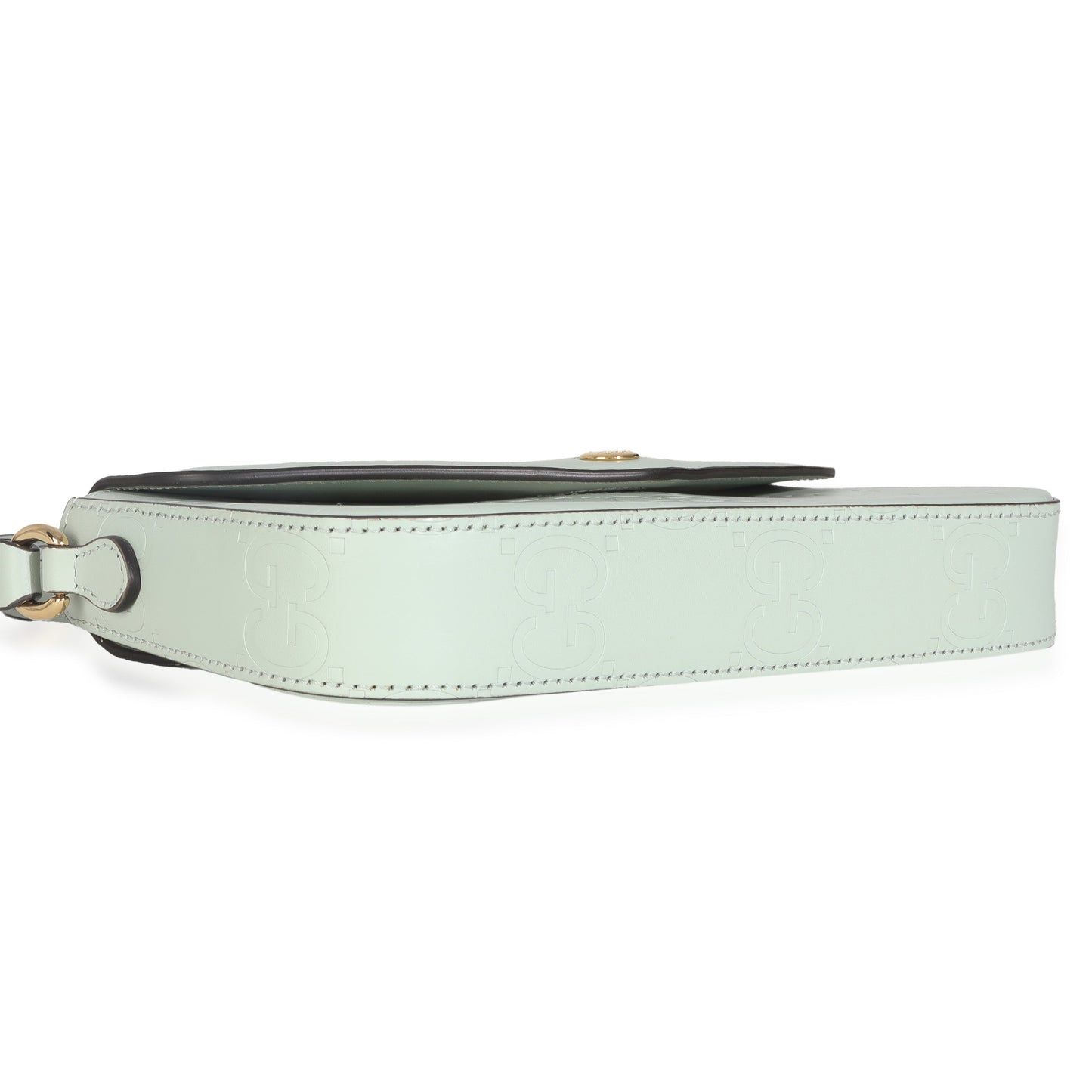 Gucci Pale Green Calfskin GG Super Mini Shoulder Bag