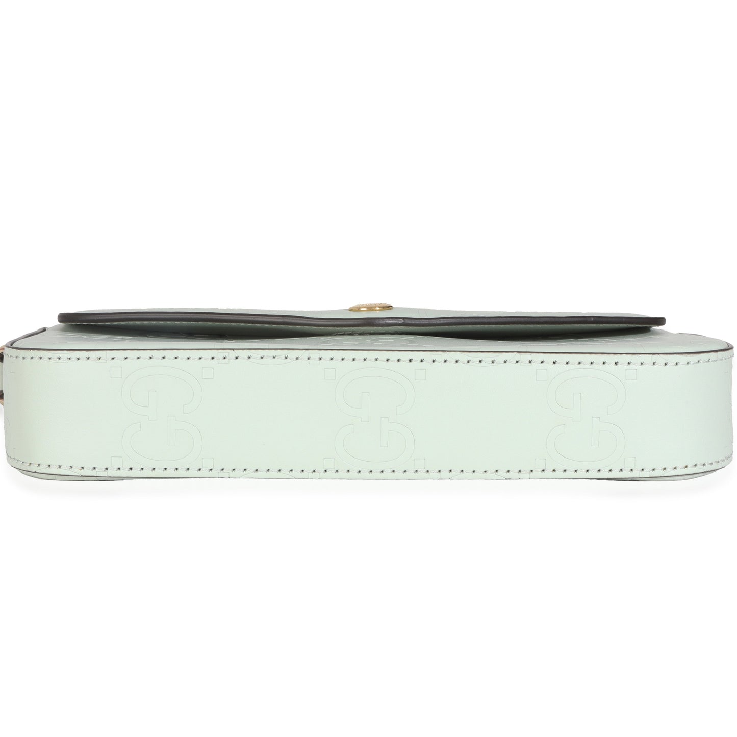 Gucci Pale Green Calfskin GG Super Mini Shoulder Bag