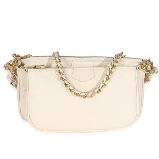 Louis Vuitton Cream Giant Monogram Empreinte Multi Pochette Accessoires