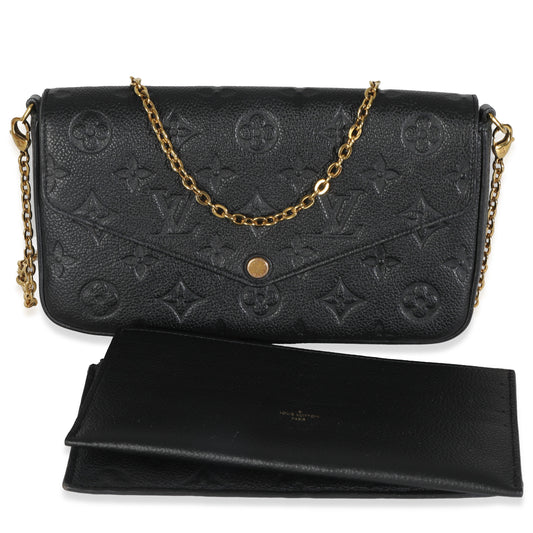 Louis Vuitton Black Monogram Empreinte Felicie Pochette