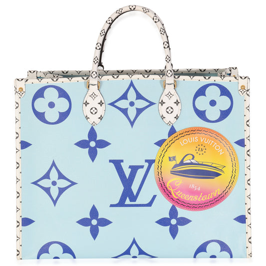 Louis Vuitton Blue Monogram Giant Canvas Queenstown Onthego GM