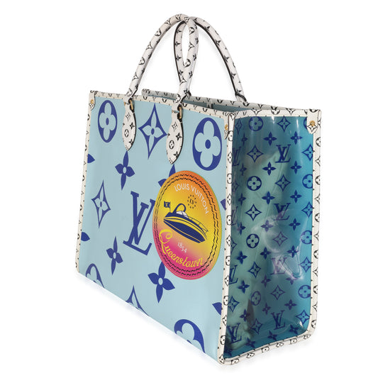 Louis Vuitton Blue Monogram Giant Canvas Queenstown Onthego GM