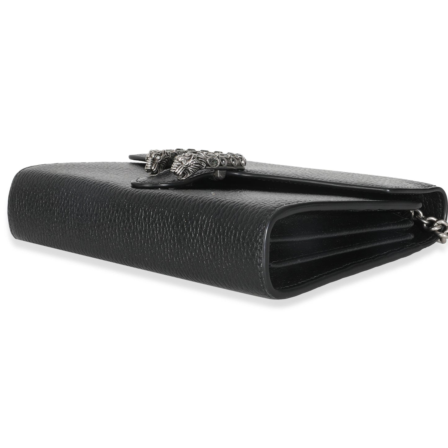 Gucci Black Dollar Calfskin Dionysus Chain Wallet