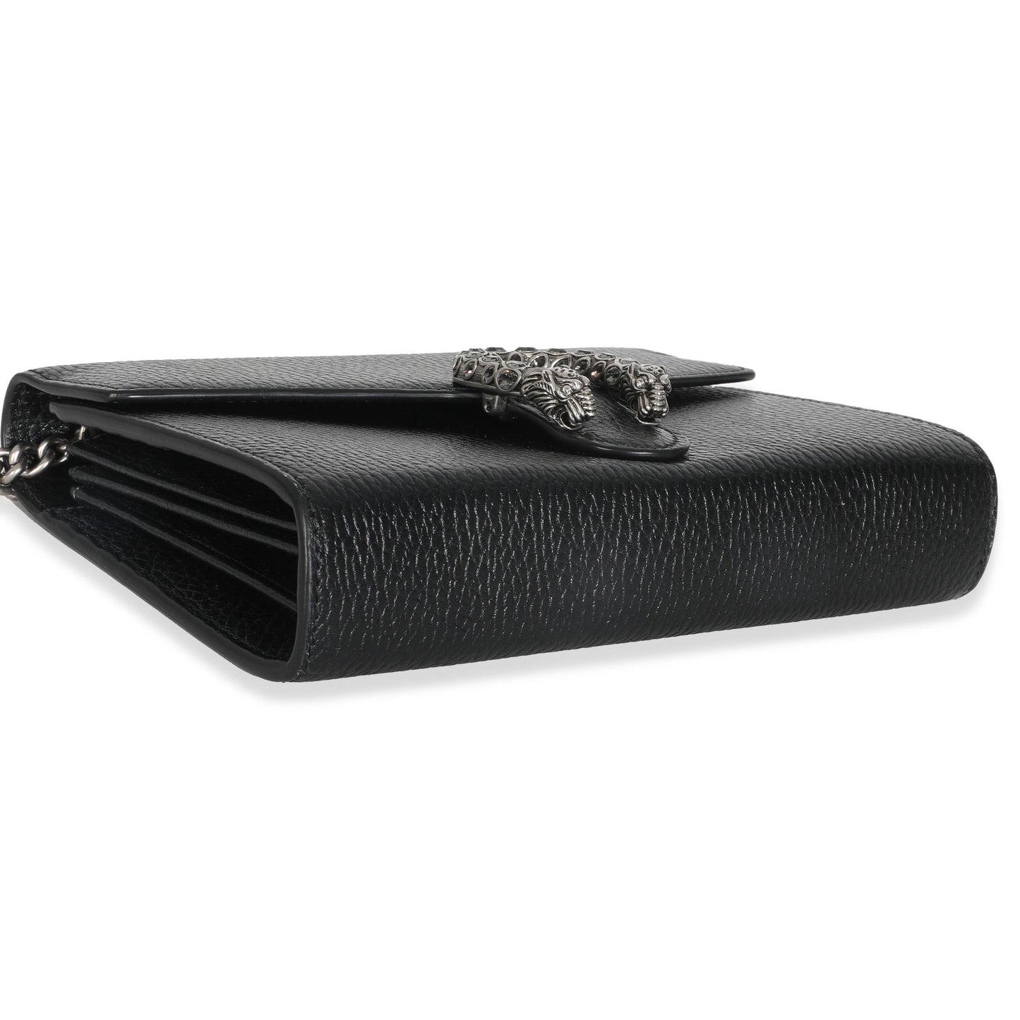 Gucci Black Dollar Calfskin Dionysus Chain Wallet