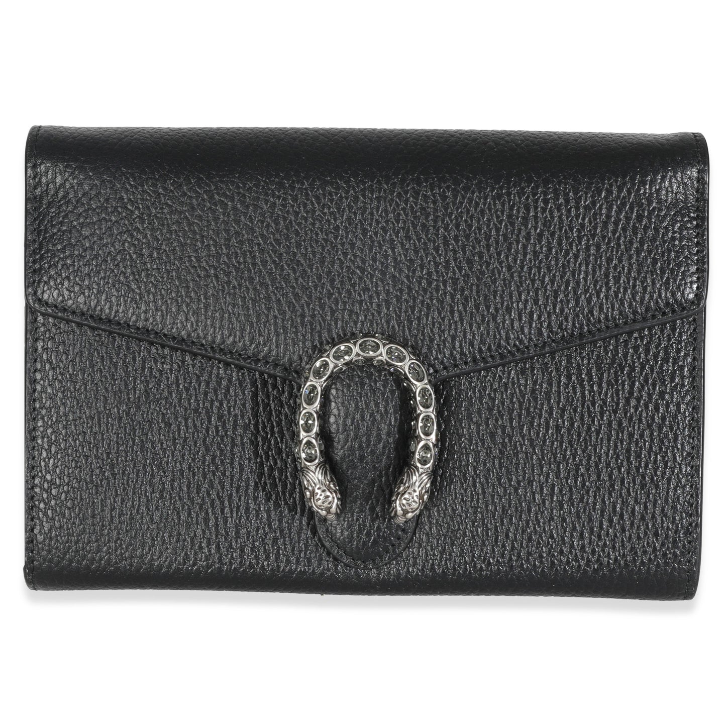 Gucci Black Dollar Calfskin Dionysus Chain Wallet