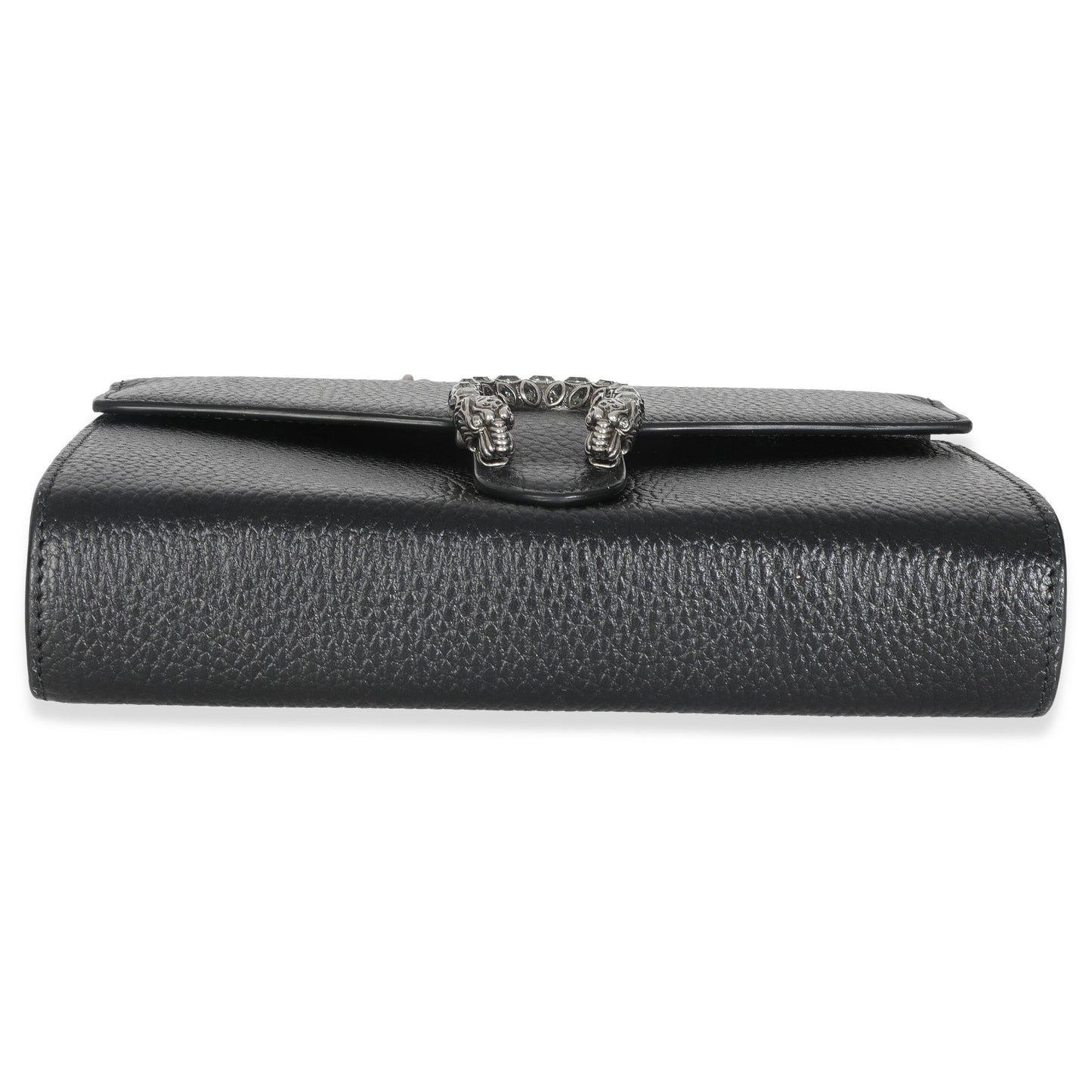 Gucci Black Dollar Calfskin Dionysus Chain Wallet