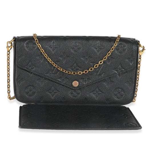 Louis Vuitton Black Monogram Empreinte Felicie Pochette