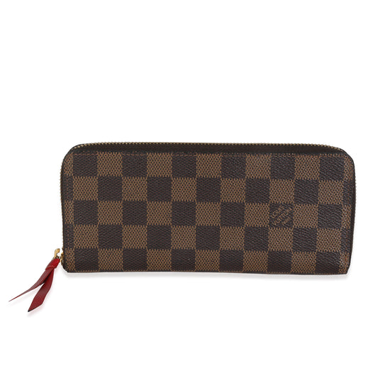 Louis Vuitton Cerise Damier Ebene Canvas Clemence Wallet