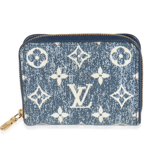 Louis Vuitton Bleu Denim Monogram Jacquard Zippy Coin Purse