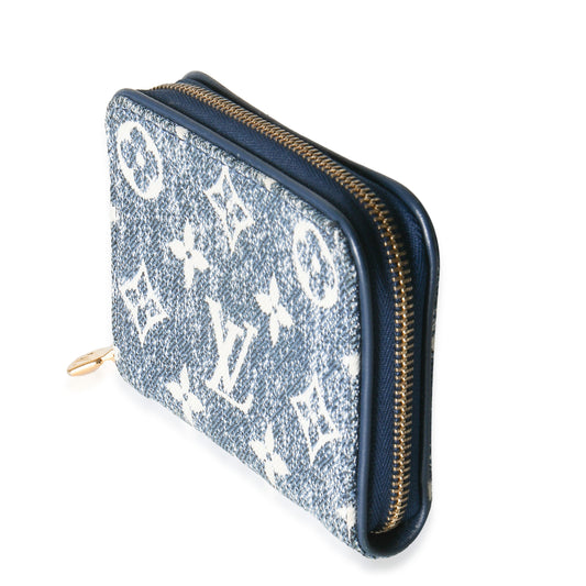 Louis Vuitton Bleu Denim Monogram Jacquard Zippy Coin Purse