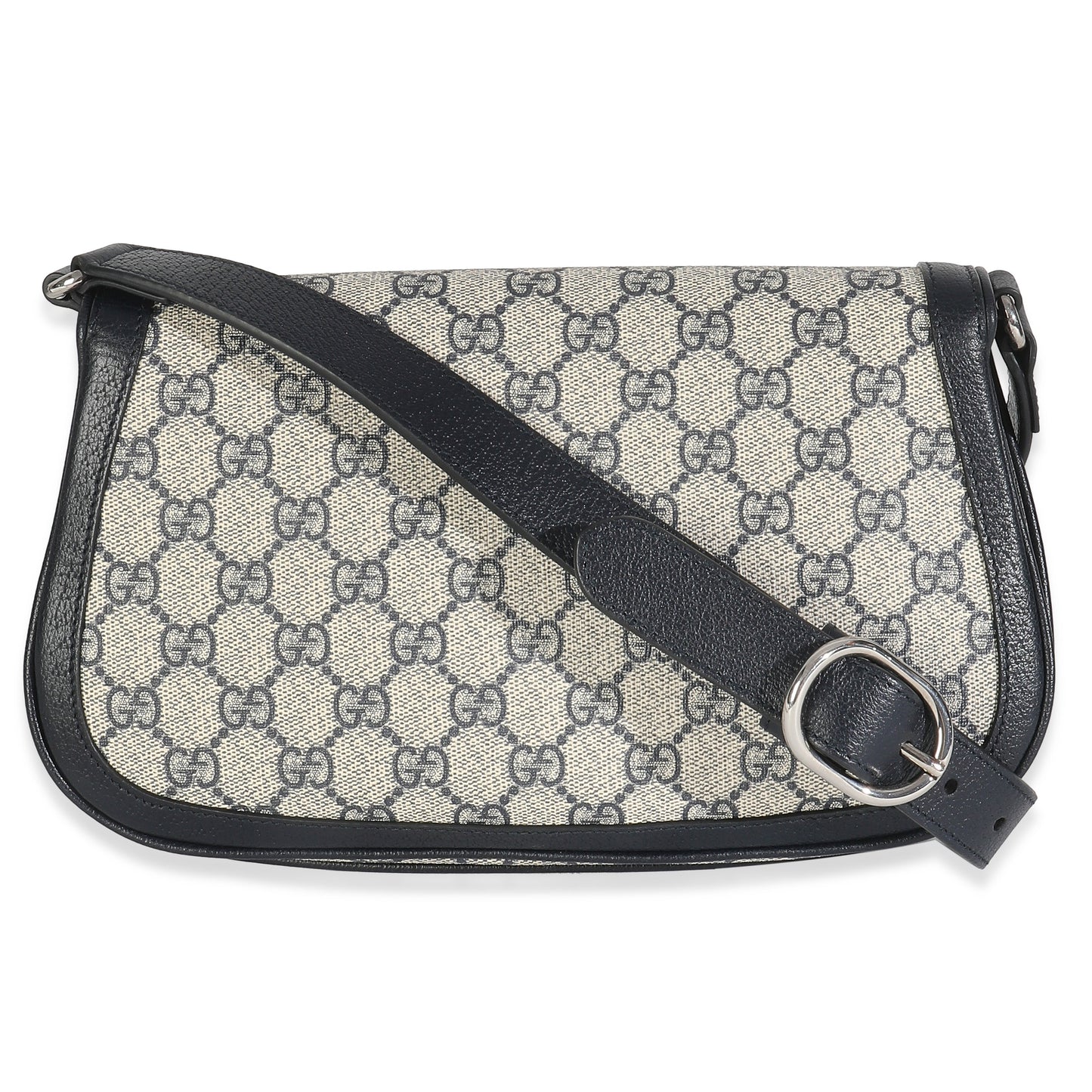Gucci Beige Blue GG Supreme Canvas Blondie Shoulder Bag