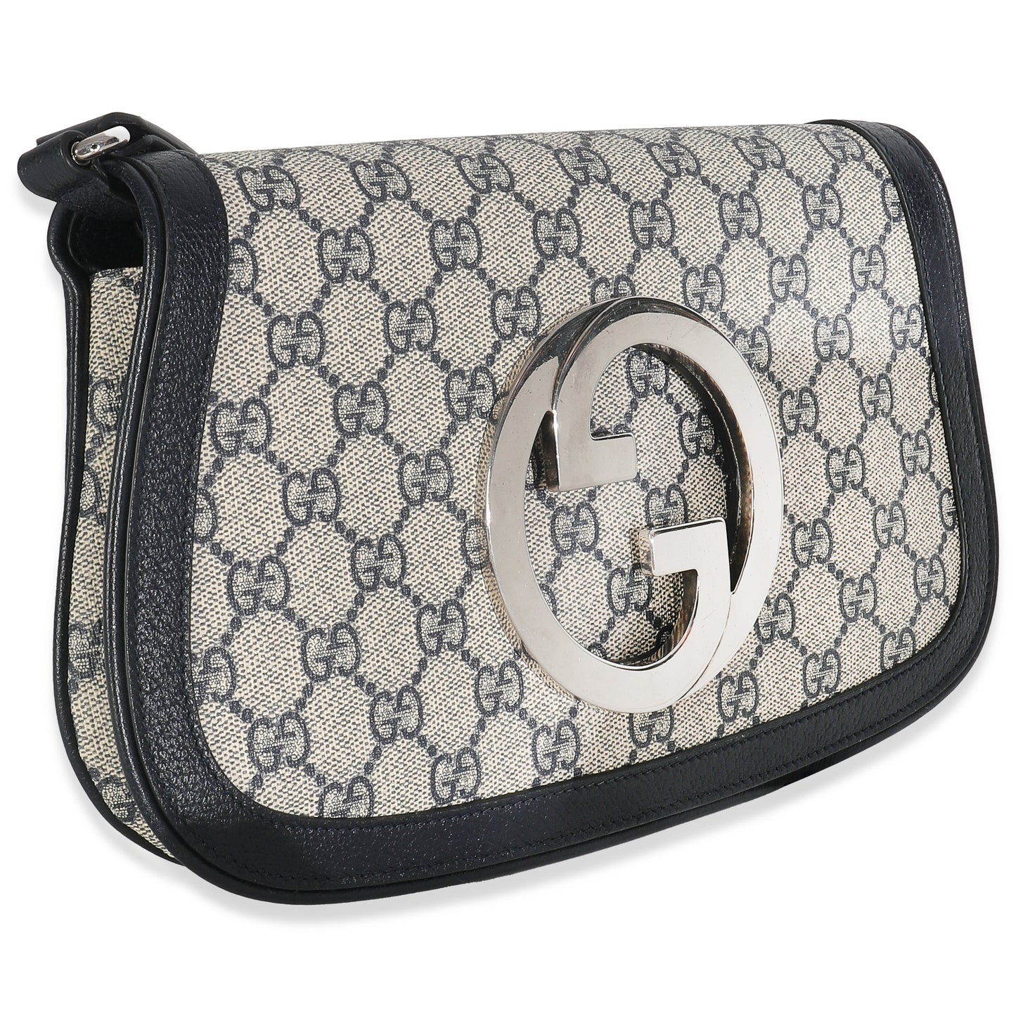 Gucci Beige Blue GG Supreme Canvas Blondie Shoulder Bag