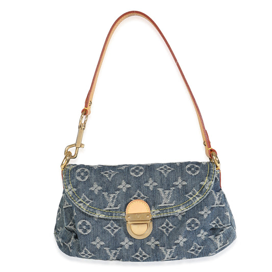 Louis Vuitton Blue Monogram Denim Mini Pleaty