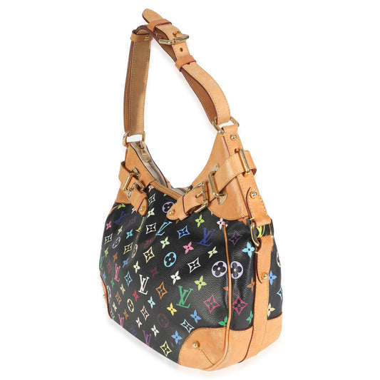 Louis Vuitton Black Monogram Multicolore Canvas Greta