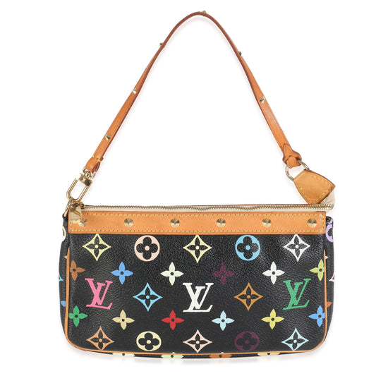 Louis Vuitton Black Monogram Multicolor Canvas Pochette Accessories