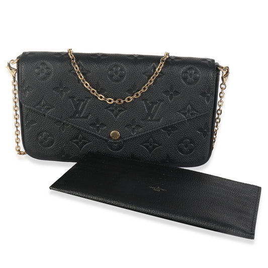 Louis Vuitton Black Monogram Empreinte Felicie Pochette