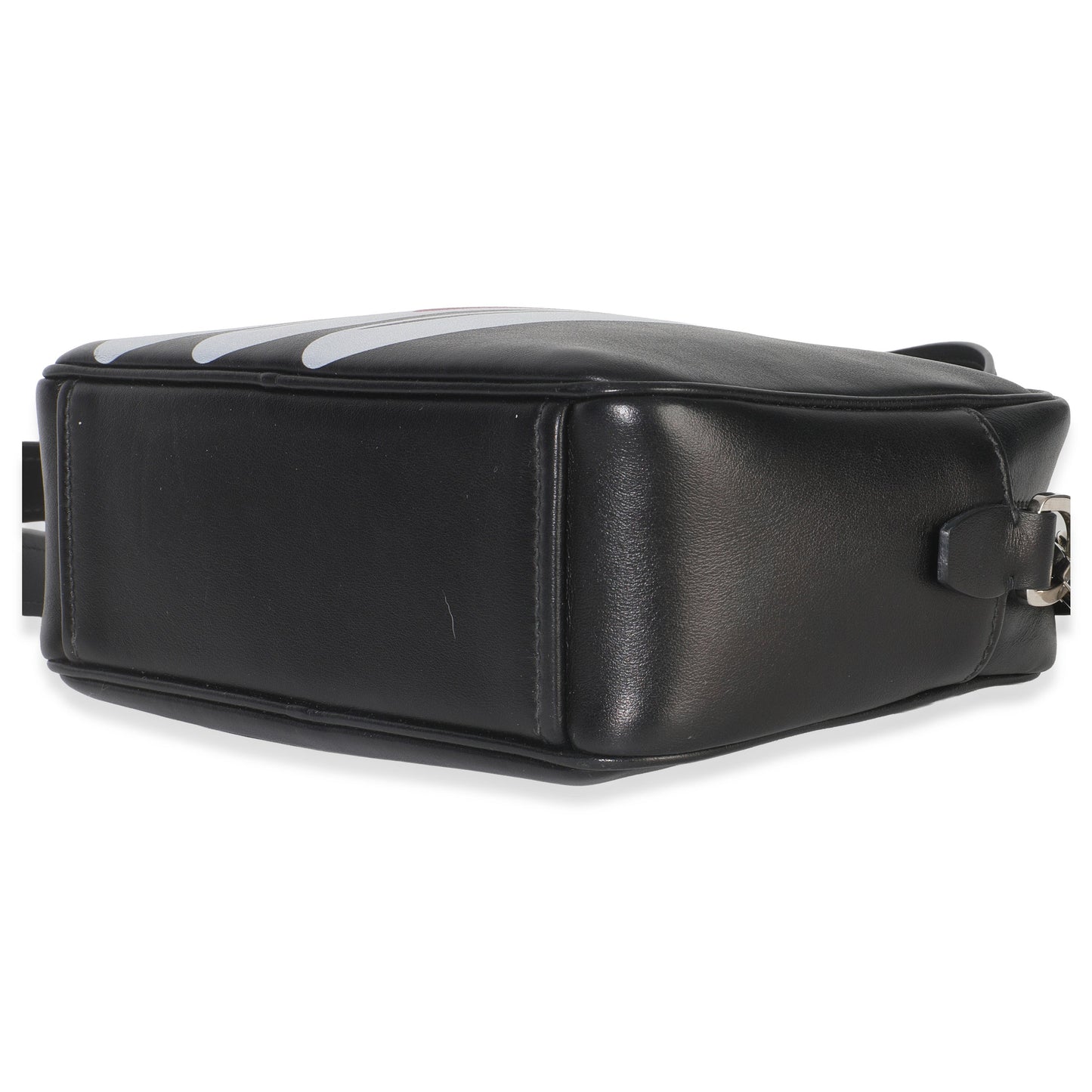 Prada Black Pink Calfskin Banana Logo Crossbody Bag
