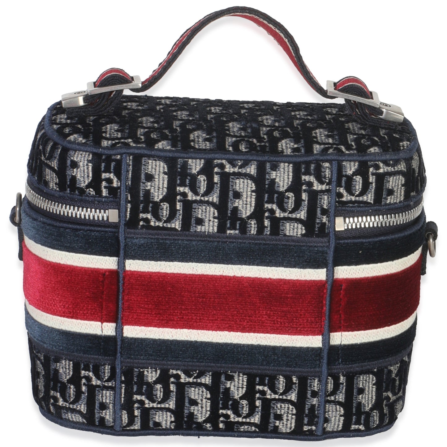 Dior Blue Red Velvet Oblique Diortravel Vanity Case