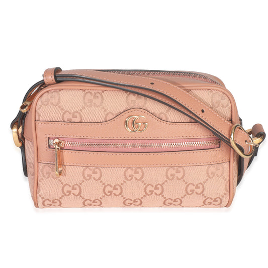 Gucci Pink GG Canvas Mini Ophidia Shoulder Bag