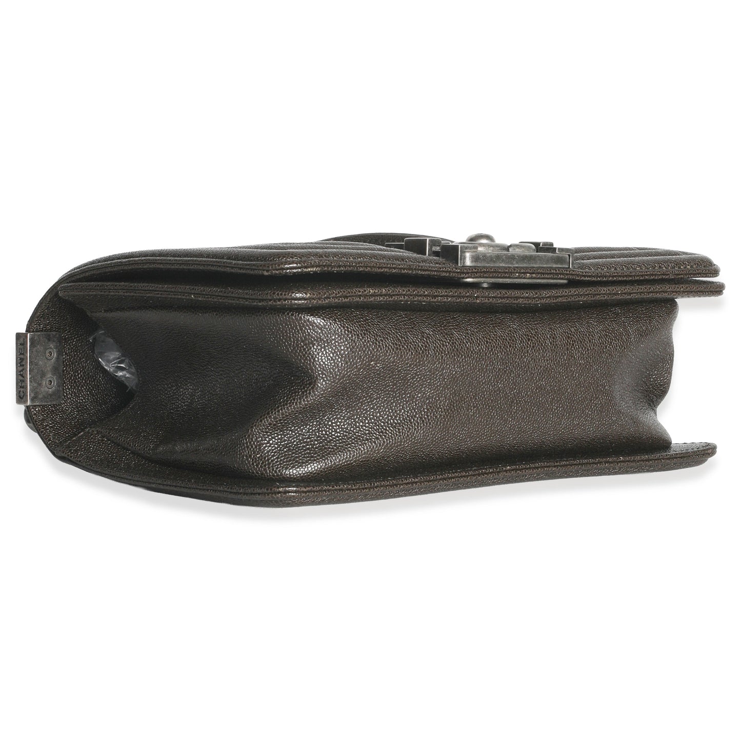 Chanel Brown Quilted Caviar Small Boy Handbag
