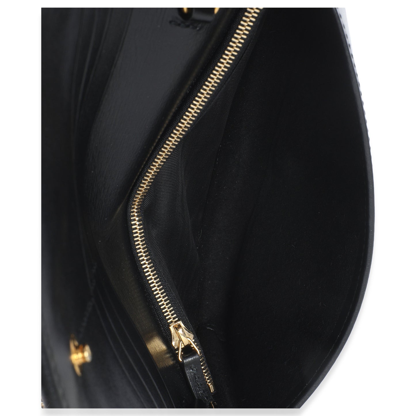 Gucci Black Azalea Calfskin Horsebit 1955 Wallet On Chain