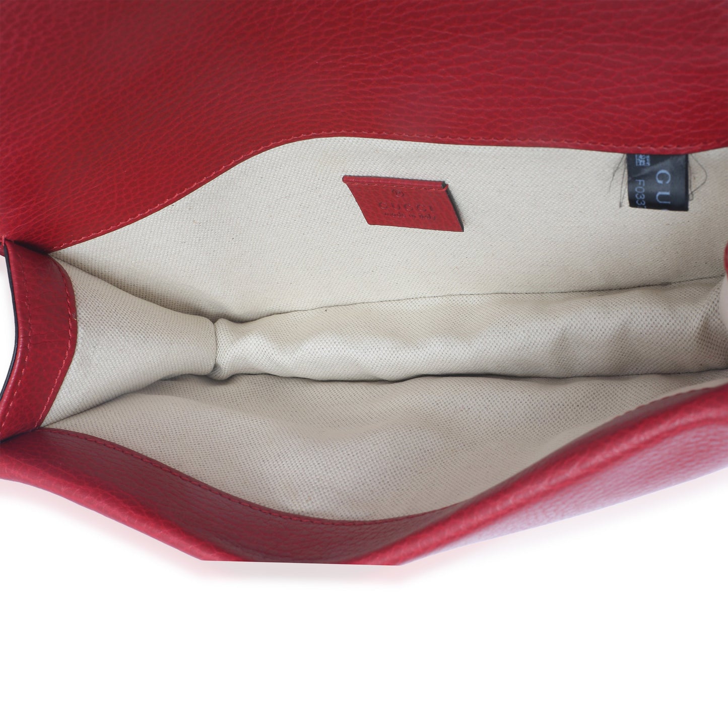 Gucci Red Pebbled Calfskin Small Dionysus Shoulder Bag