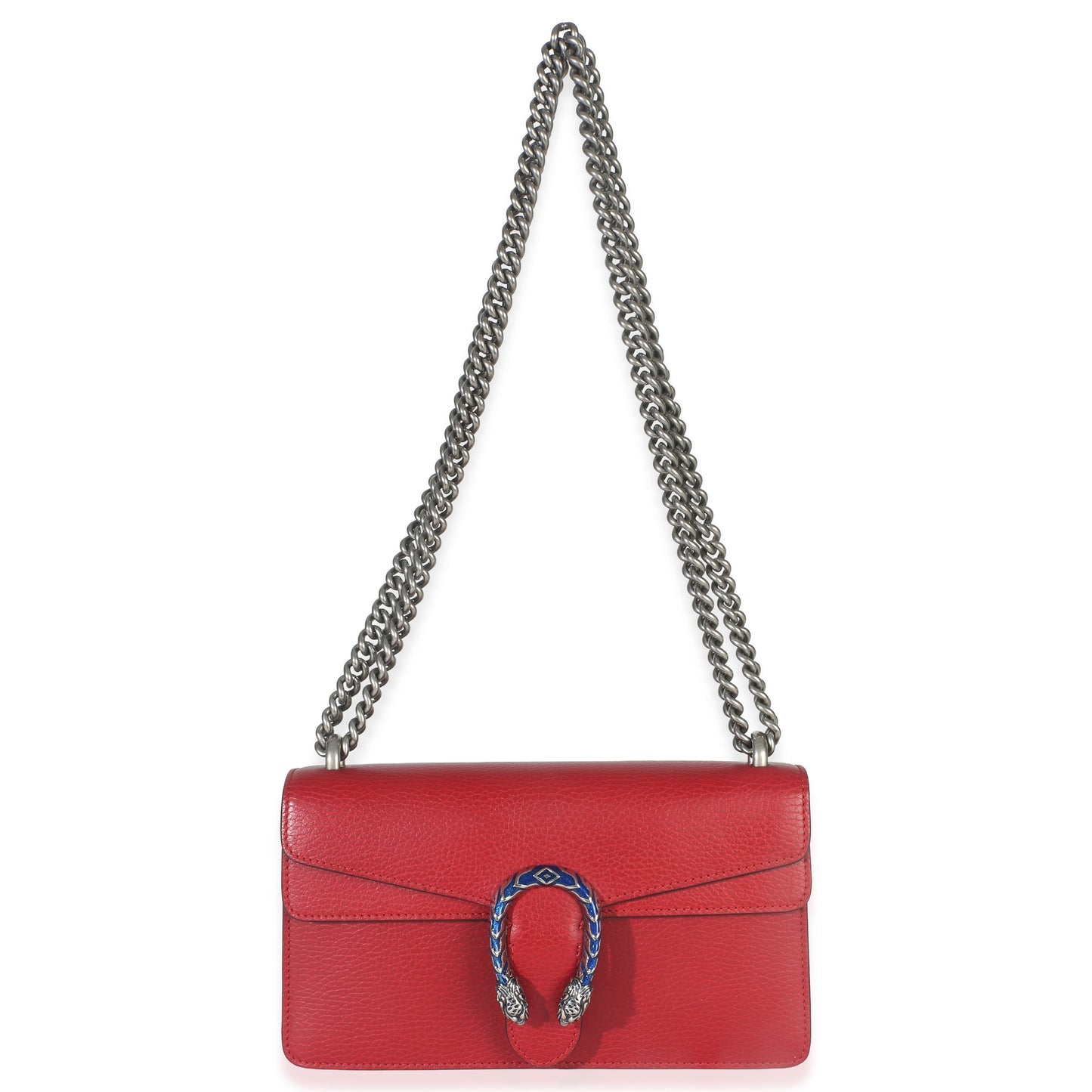 Gucci Red Pebbled Calfskin Small Dionysus Shoulder Bag