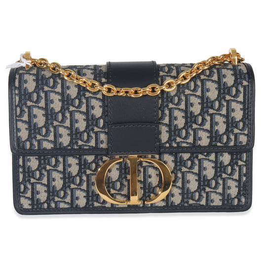 Dior Blue Oblique Dior 30 Montaigne Chain Bag
