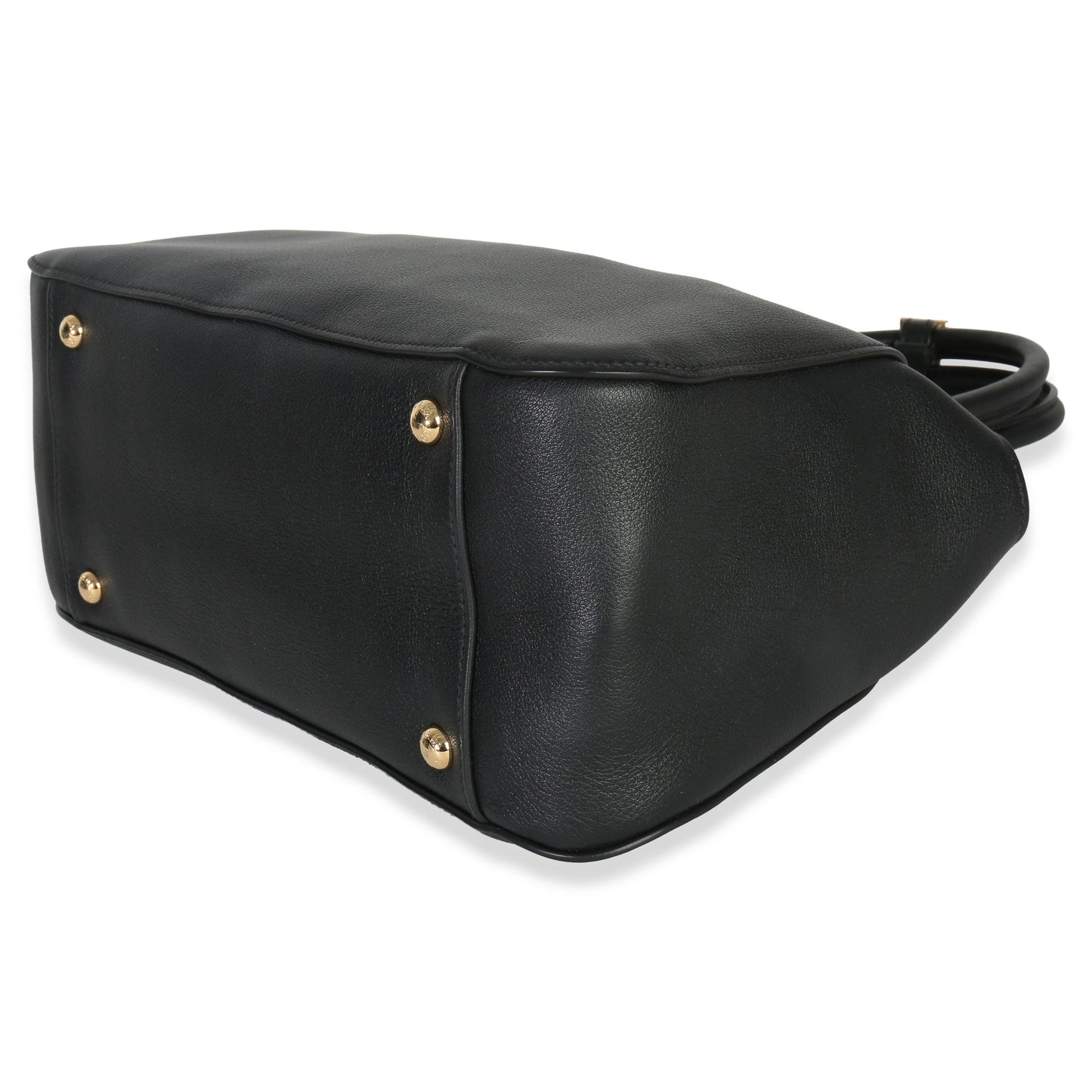 Prada Black Soft Grain Calfskin Medium Tote
