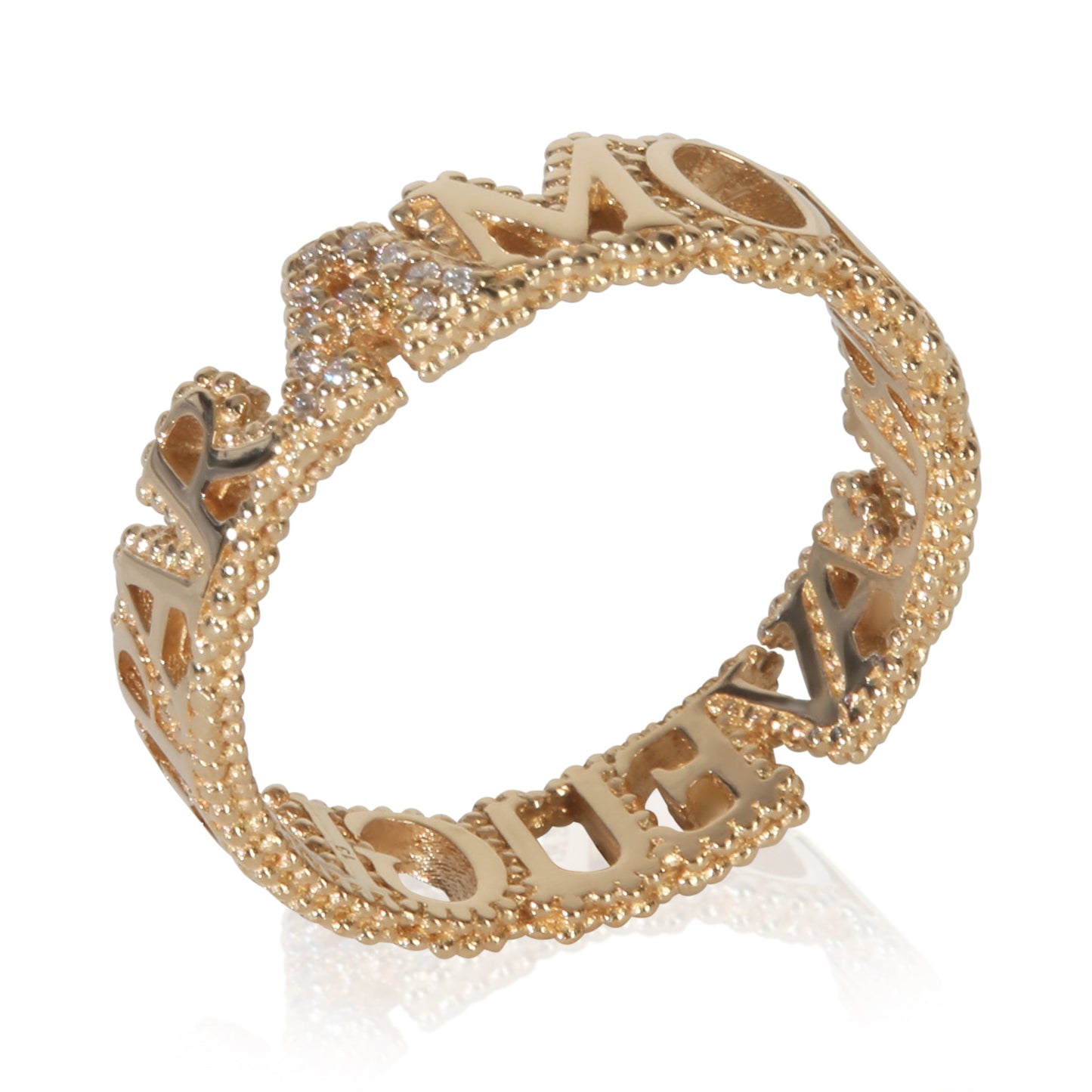 Gucci Yellow Gold Diamond LAveugle Par Amour Ring