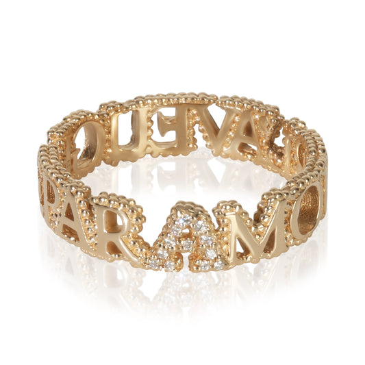 Gucci Yellow Gold Diamond LAveugle Par Amour Ring