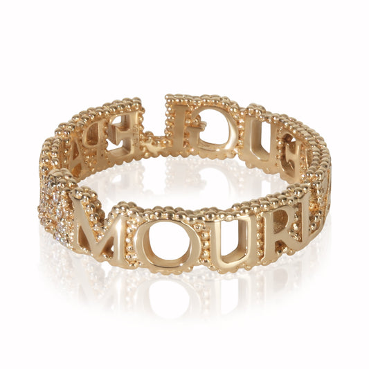 Gucci Yellow Gold Diamond LAveugle Par Amour Ring