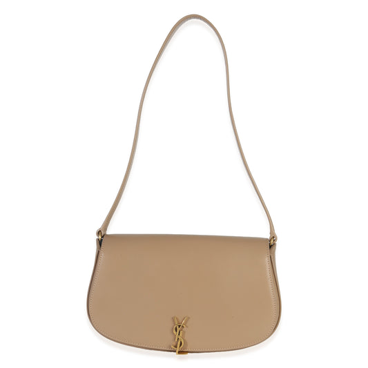 Saint Laurent Beige Box Calfskin Mini Voltaire Shoulder Bag